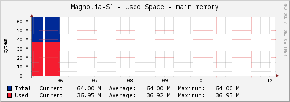 Magnolia-S1 - Used Space - main memory